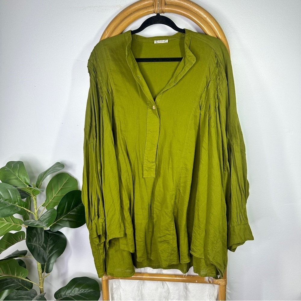 Free People Intimately Green Boho Tunic sz S